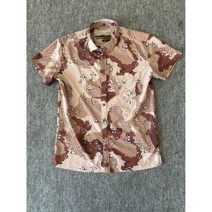 Warrior Mens Short Sleeve Desert Chocolate Chip Camo Super Stretch Shirt Large